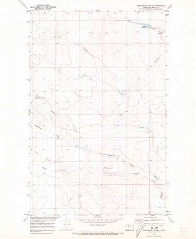 United States Geological Survey Sagebrush Coulee, MT (1970, 24000-Scale) digital map