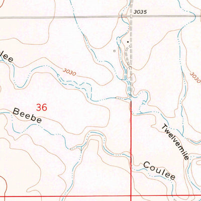United States Geological Survey Sagebrush Coulee, MT (1970, 24000-Scale) digital map