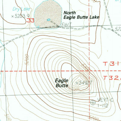 United States Geological Survey Sagebrush Knoll, OR (1984, 24000-Scale) digital map