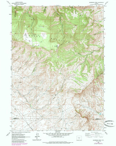 United States Geological Survey Sagebrush Park, WY (1962, 24000-Scale) digital map