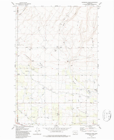 United States Geological Survey Sagebrush Ridge, WA (1979, 24000-Scale) digital map