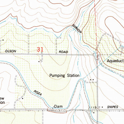 United States Geological Survey Sagebrush Ridge, WA (1979, 24000-Scale) digital map