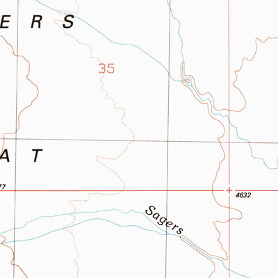 United States Geological Survey Sagers Flat, UT (1991, 24000-Scale) digital map