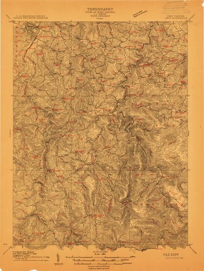 United States Geological Survey Sago, WV (1912, 48000-Scale) digital map