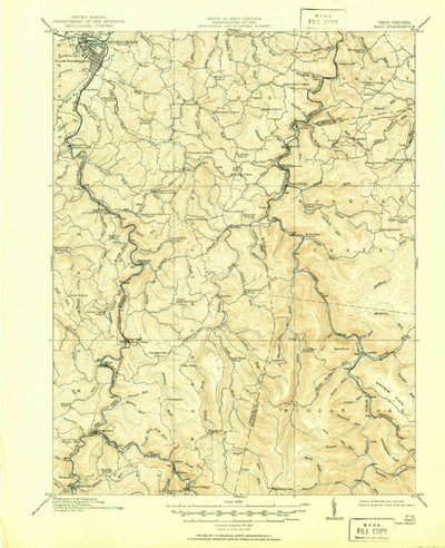 United States Geological Survey Sago, WV (1914, 62500-Scale) digital map