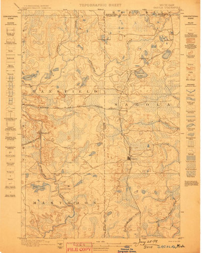 United States Geological Survey Sagola, MI (1899, 62500-Scale) digital map