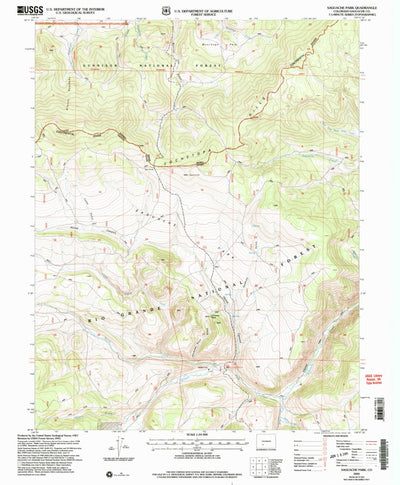 United States Geological Survey Saguache Park, CO (2001, 24000-Scale) digital map