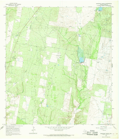 United States Geological Survey Sagunada Ranch, TX (1965, 24000-Scale) digital map