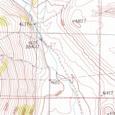 United States Geological Survey Sahara Hill, MT (1986, 24000-Scale) digital map