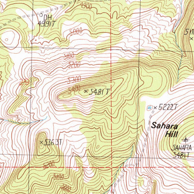 United States Geological Survey Sahara Hill, MT (1986, 24000-Scale) digital map
