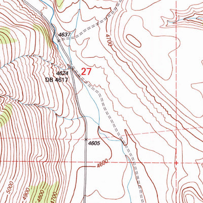 United States Geological Survey Sahara Hill, MT (1995, 24000-Scale) digital map