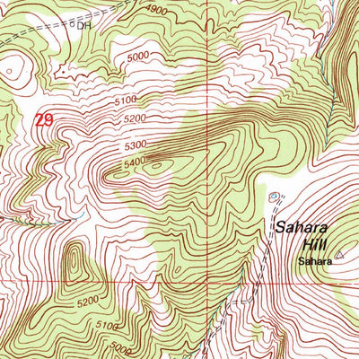 United States Geological Survey Sahara Hill, MT (1995, 24000-Scale) digital map