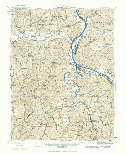 United States Geological Survey Saint Albans, WV (1931, 62500-Scale) digital map