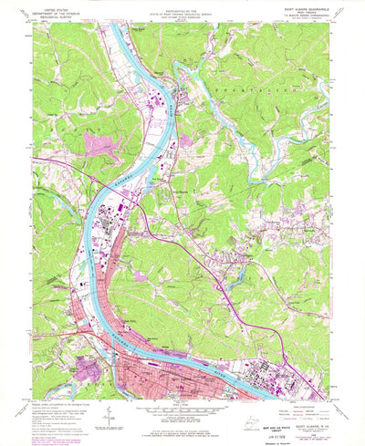 United States Geological Survey Saint Albans, WV (1958, 24000-Scale) digital map