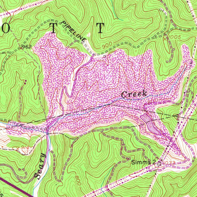 United States Geological Survey Saint Albans, WV (1958, 24000-Scale) digital map