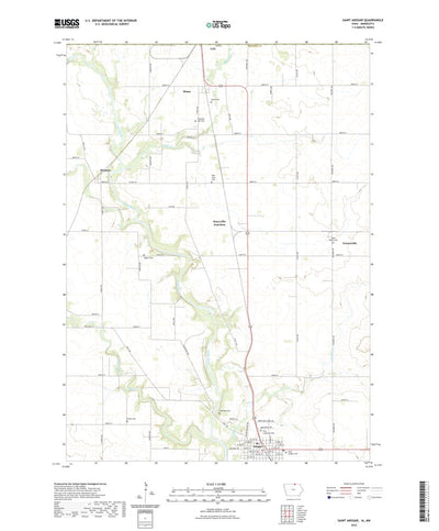 United States Geological Survey Saint Ansgar, IA (2022, 24000-Scale) digital map