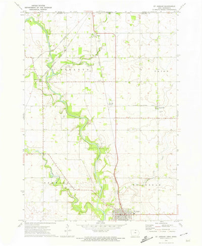 United States Geological Survey Saint Ansgar, IA-MN (1972, 24000-Scale) digital map