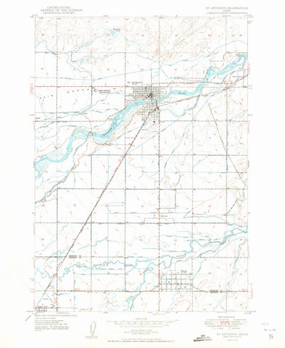 United States Geological Survey Saint Anthony, ID (1950, 24000-Scale) digital map