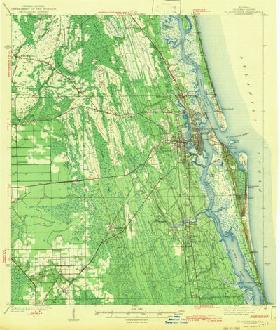 United States Geological Survey Saint Augustine, FL (1943, 62500-Scale) digital map