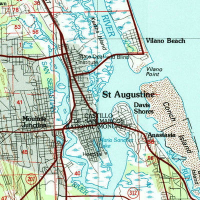 United States Geological Survey Saint Augustine, FL (1981, 100000-Scale) digital map
