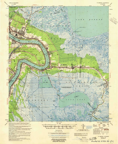 United States Geological Survey Saint Bernard, LA (1955, 62500-Scale) digital map