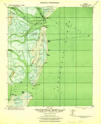 United States Geological Survey Saint Catherines Island, GA (1928, 62500-Scale) digital map