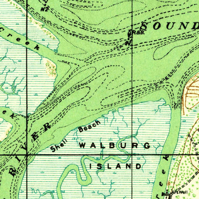 United States Geological Survey Saint Catherines Island, GA (1928, 62500-Scale) digital map