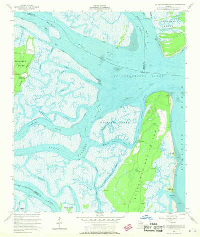 United States Geological Survey Saint Catherines Sound, GA (1954, 24000-Scale) digital map