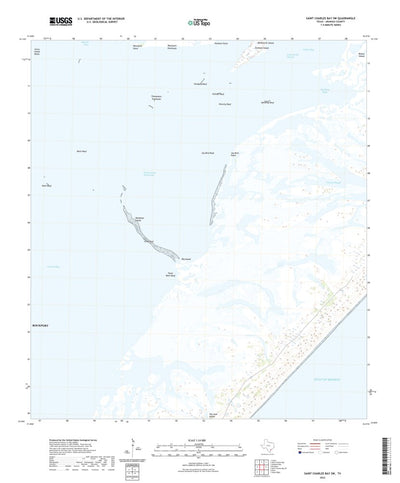 United States Geological Survey Saint Charles Bay SW, TX (2022, 24000-Scale) digital map