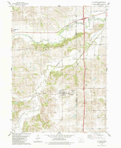 United States Geological Survey Saint Charles, IA (1983, 24000-Scale) digital map