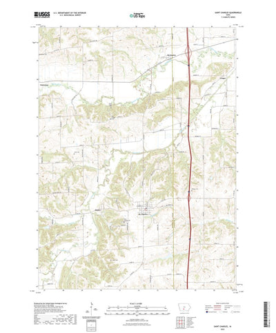 United States Geological Survey Saint Charles, IA (2022, 24000-Scale) digital map