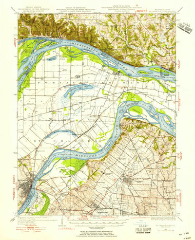 United States Geological Survey Saint Charles, MO-IL (1927, 62500-Scale) digital map