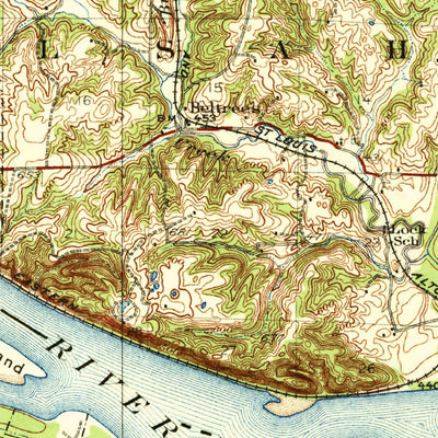 United States Geological Survey Saint Charles, MO-IL (1933, 62500-Scale) digital map