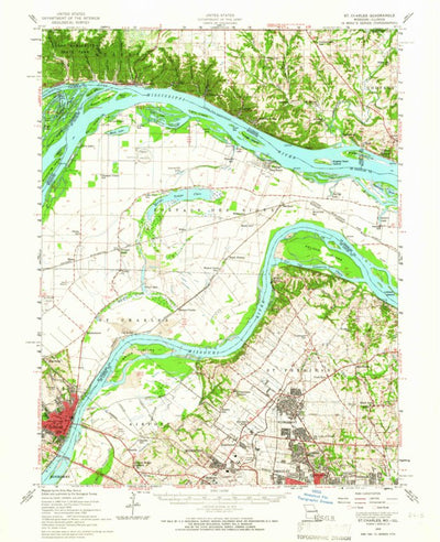 United States Geological Survey Saint Charles, MO-IL (1954, 62500-Scale) digital map