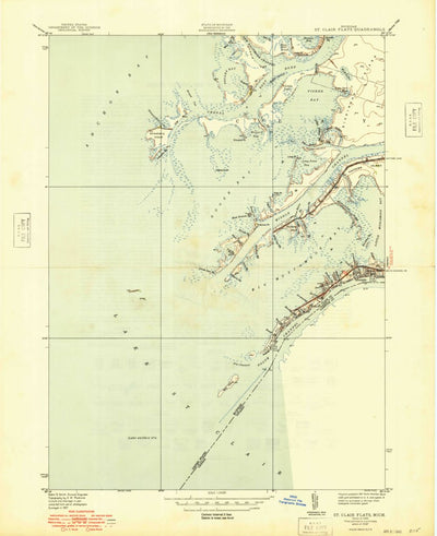 United States Geological Survey Saint Clair Flats, MI (1949, 24000-Scale) digital map