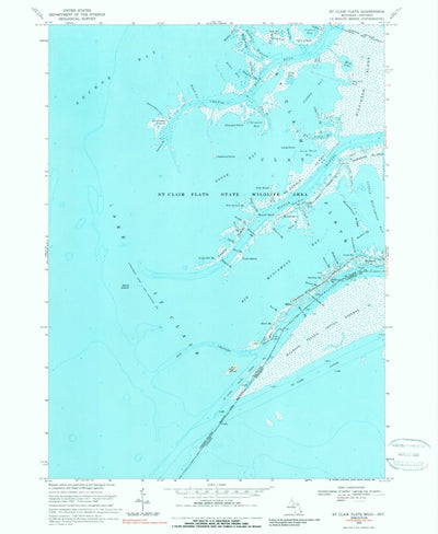 United States Geological Survey Saint Clair Flats, MI (1968, 24000-Scale) digital map