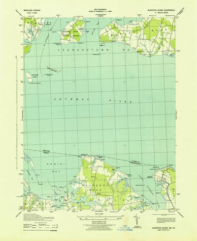 United States Geological Survey Saint Clements Island, MD-VA (1943, 31680-Scale) digital map