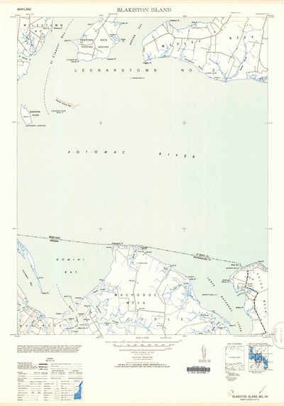 United States Geological Survey Saint Clements Island, MD-VA (1953, 24000-Scale) digital map