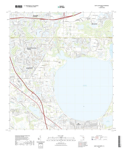 United States Geological Survey Saint Cloud North, FL (2021, 24000-Scale) digital map