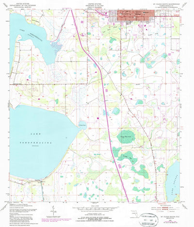 United States Geological Survey Saint Cloud South, FL (1953, 24000-Scale) digital map