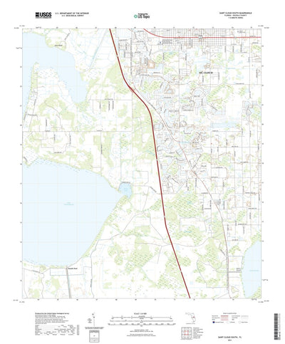 United States Geological Survey Saint Cloud South, FL (2021, 24000-Scale) digital map