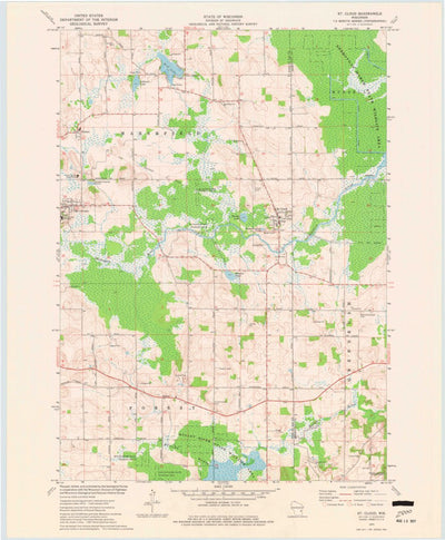 United States Geological Survey Saint Cloud, WI (1974, 24000-Scale) digital map