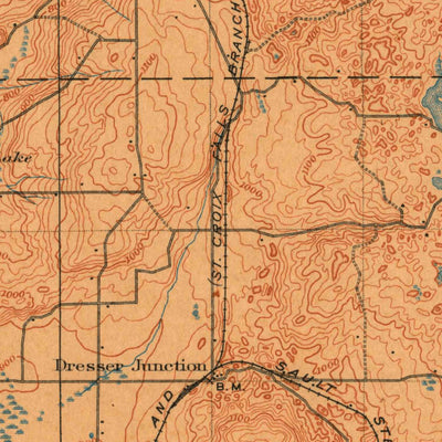 United States Geological Survey Saint Croix Dallas, MN-WI (1901, 62500-Scale) digital map