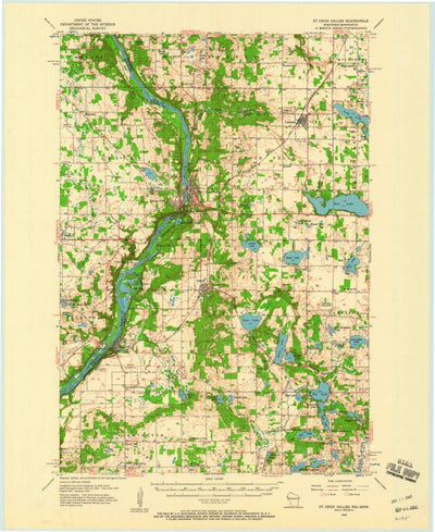United States Geological Survey Saint Croix Dallas, MN-WI (1955, 62500-Scale) digital map