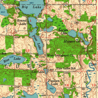 United States Geological Survey Saint Croix Dallas, MN-WI (1955, 62500-Scale) digital map