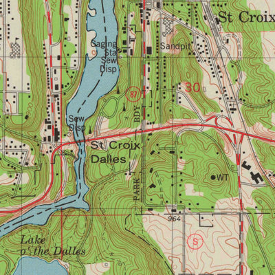United States Geological Survey Saint Croix Dalles, WI-MN (1978, 24000-Scale) digital map