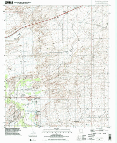 United States Geological Survey Saint David, AZ (1996, 24000-Scale) digital map
