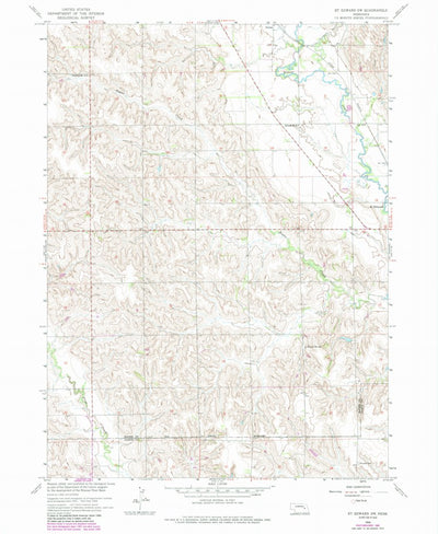 United States Geological Survey Saint Edward SW, NE (1958, 24000-Scale) digital map
