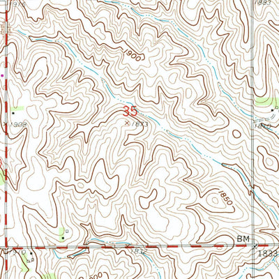 United States Geological Survey Saint Edward SW, NE (1958, 24000-Scale) digital map