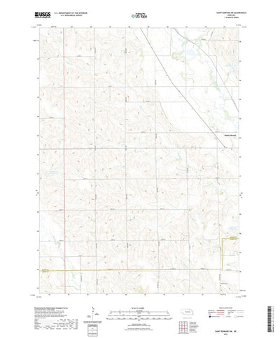 United States Geological Survey Saint Edward SW, NE (2021, 24000-Scale) digital map